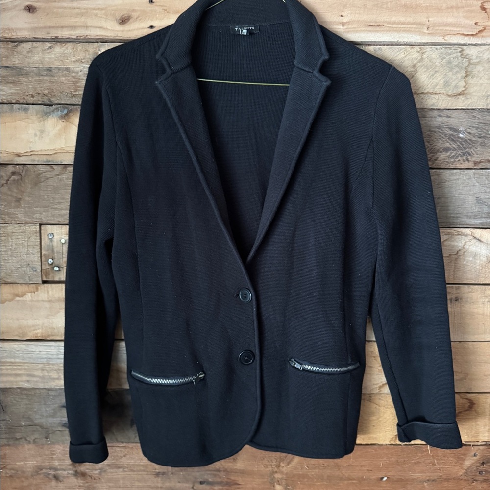 Talbots Black Blazer Versatile Suit Sweater/Jacket
